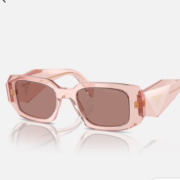 Prada Symbole sunglasses SPR 17W Pink frame Mahoghany lenses - Picture 1 of 13